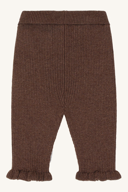 Hust & Claire - knit rib pants Lisa - toffee melange