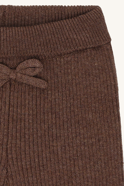Hust & Claire - knit rib pants Lisa - toffee melange