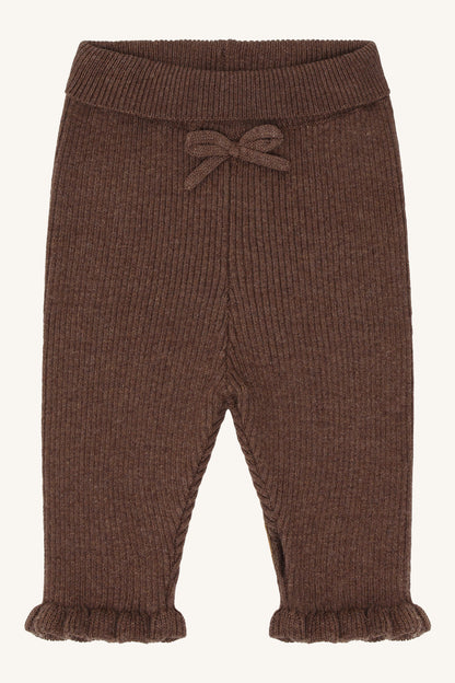 Hust & Claire - knit rib pants Lisa - toffee melange