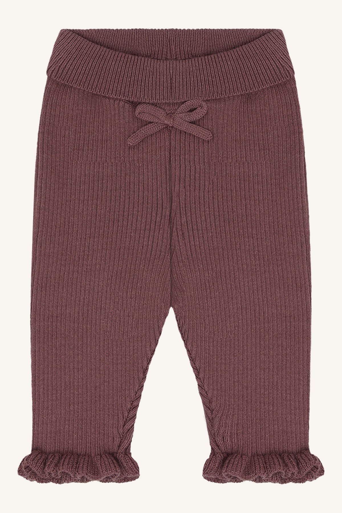 Hust & Claire - knit rib pants Lisa - plum