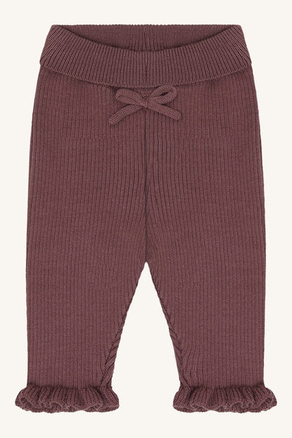 Hust & Claire - knit rib pants Lisa - plum