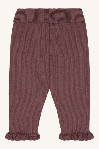 Hust & Claire - knit rib pants Lisa - plum