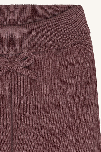 Hust & Claire - knit rib pants Lisa - plum