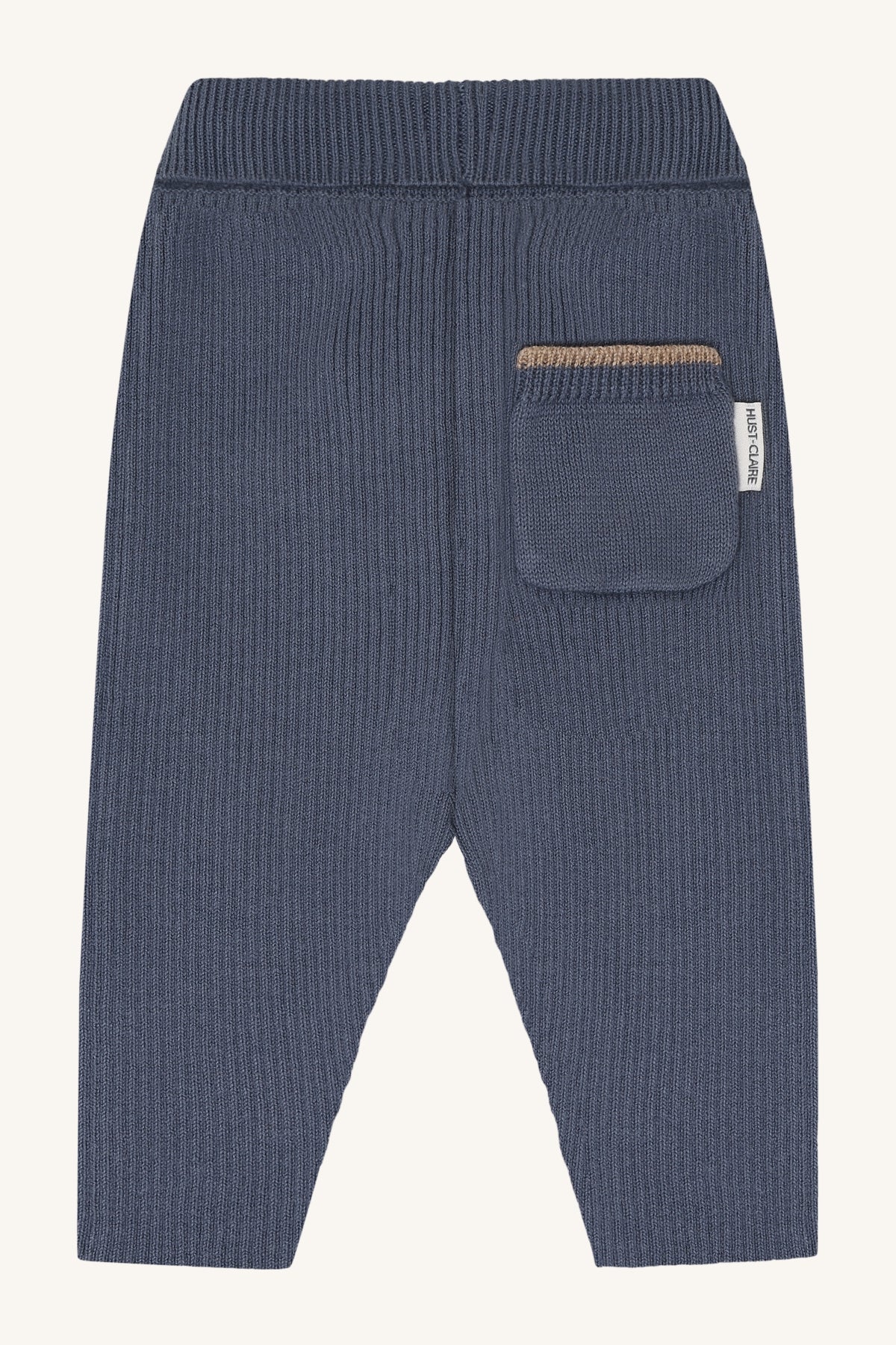 Hust & Claire - knitted rib pants Ger - blue storm