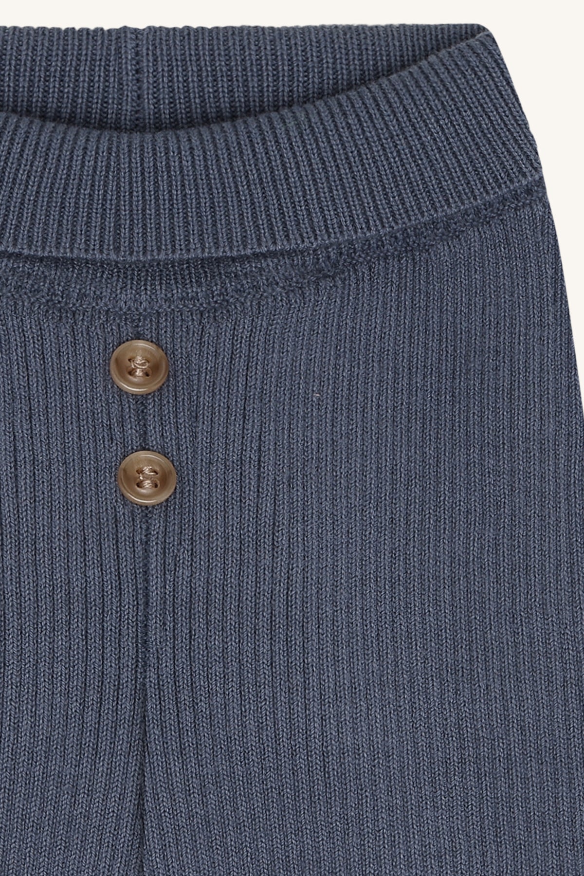 Hust & Claire - knitted rib pants Ger - blue storm