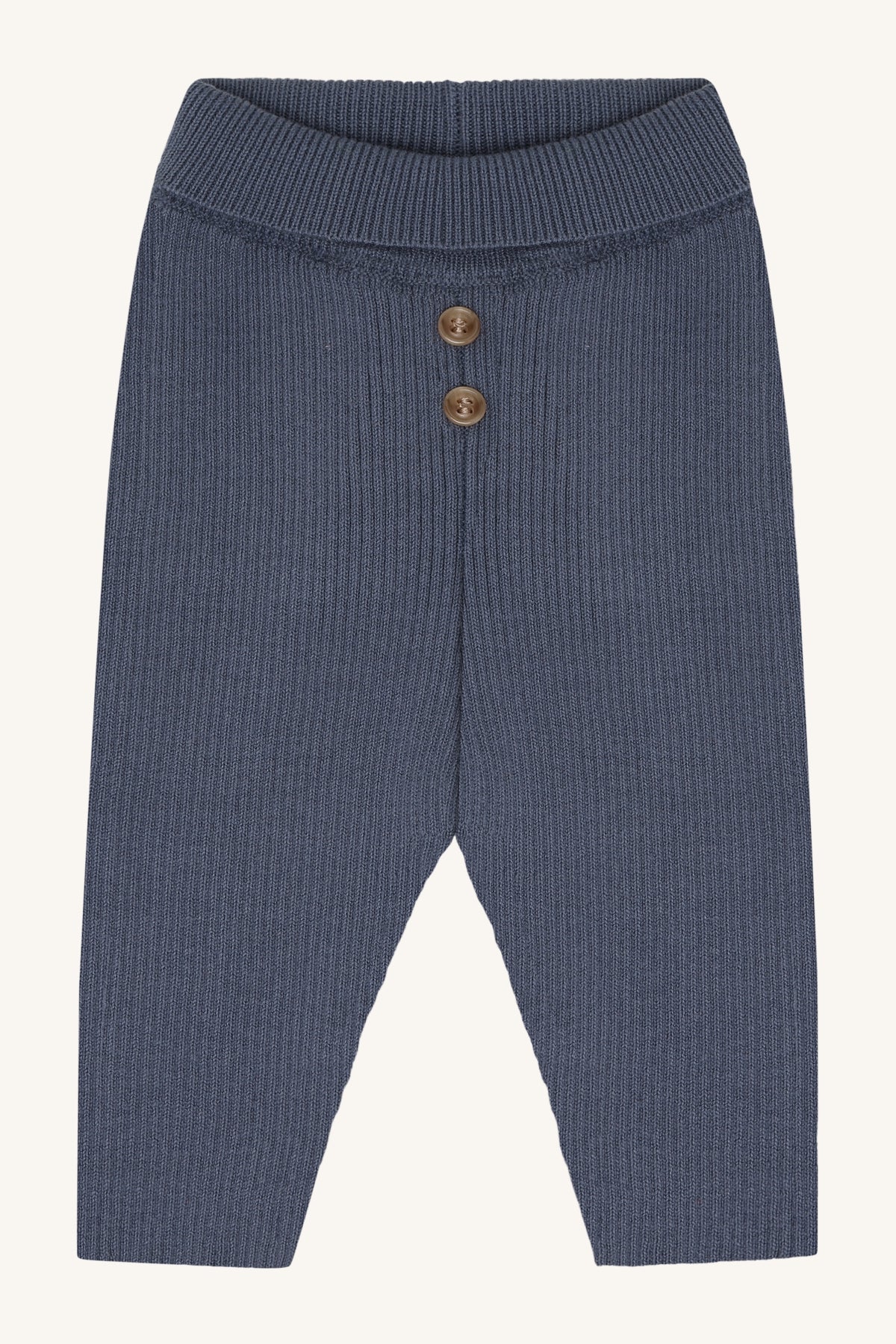 Hust & Claire - knitted rib pants Ger - blue storm
