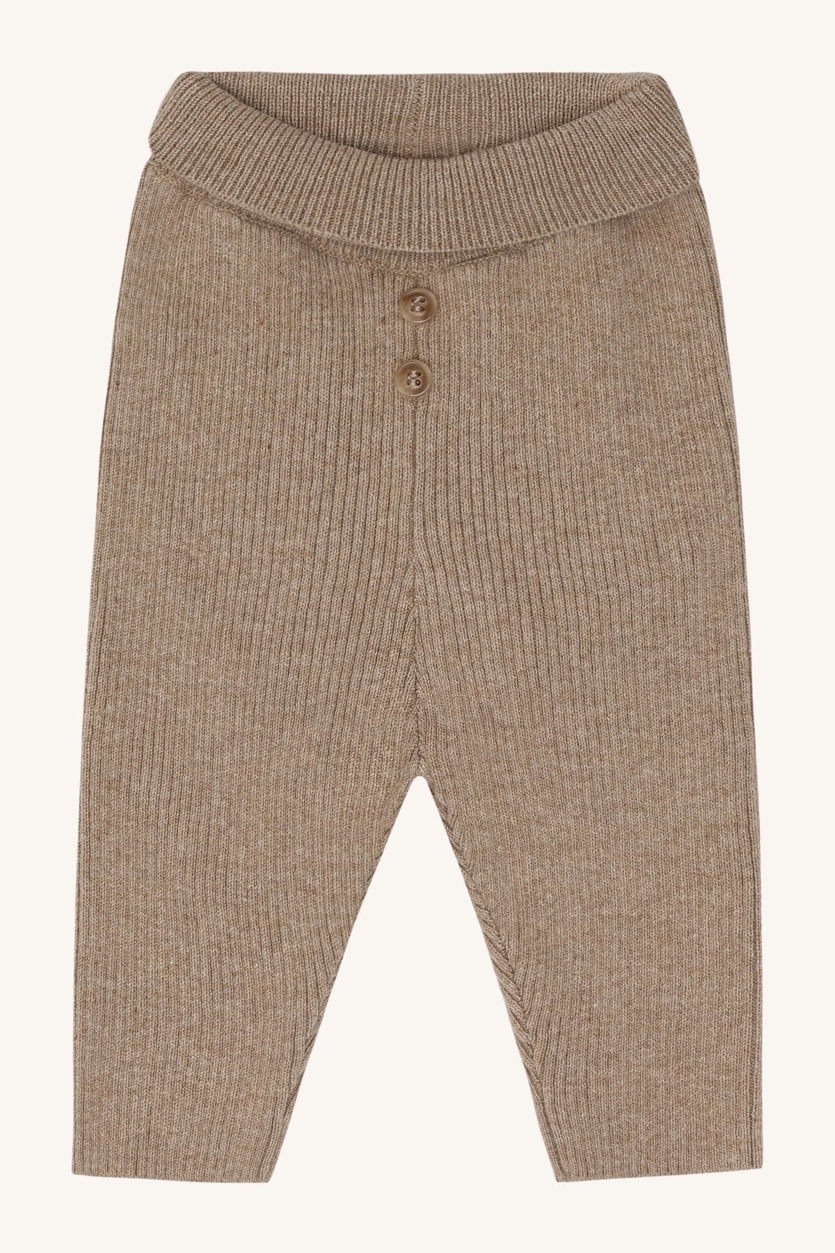 Hust & Claire - knitted rib pants Ger - biscuit