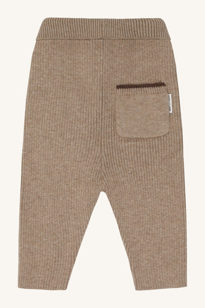 Hust & Claire - knitted rib pants Ger - biscuit