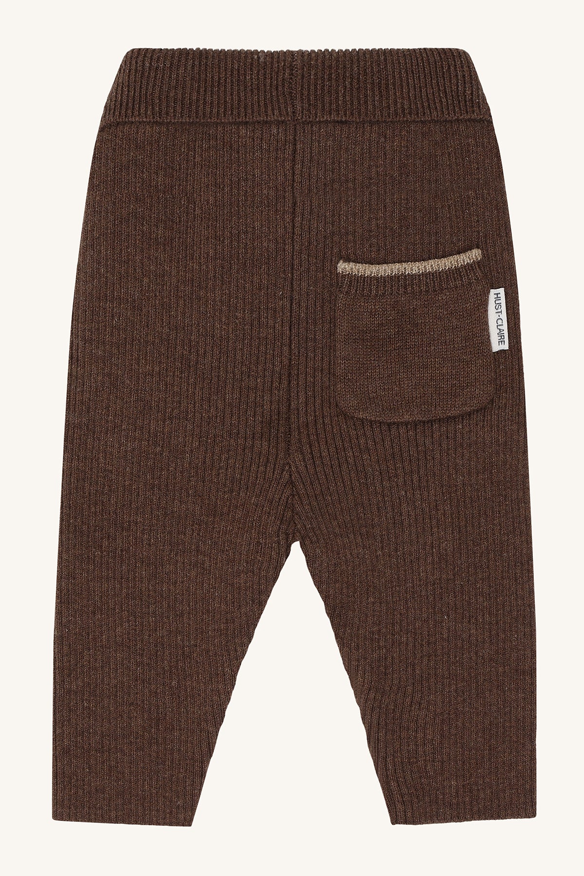 Hust & Claire - knitted rib pants Ger - toffee melange