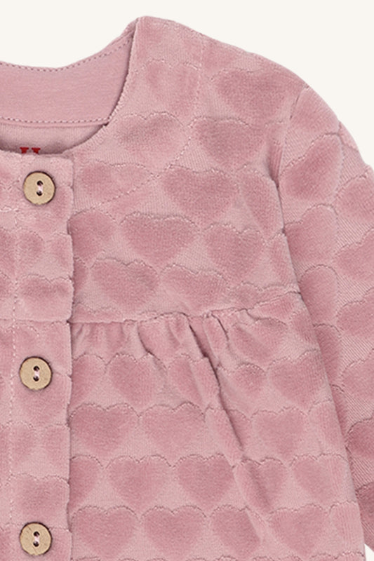 Hust & Claire - cardigan Chai - heather hearts
