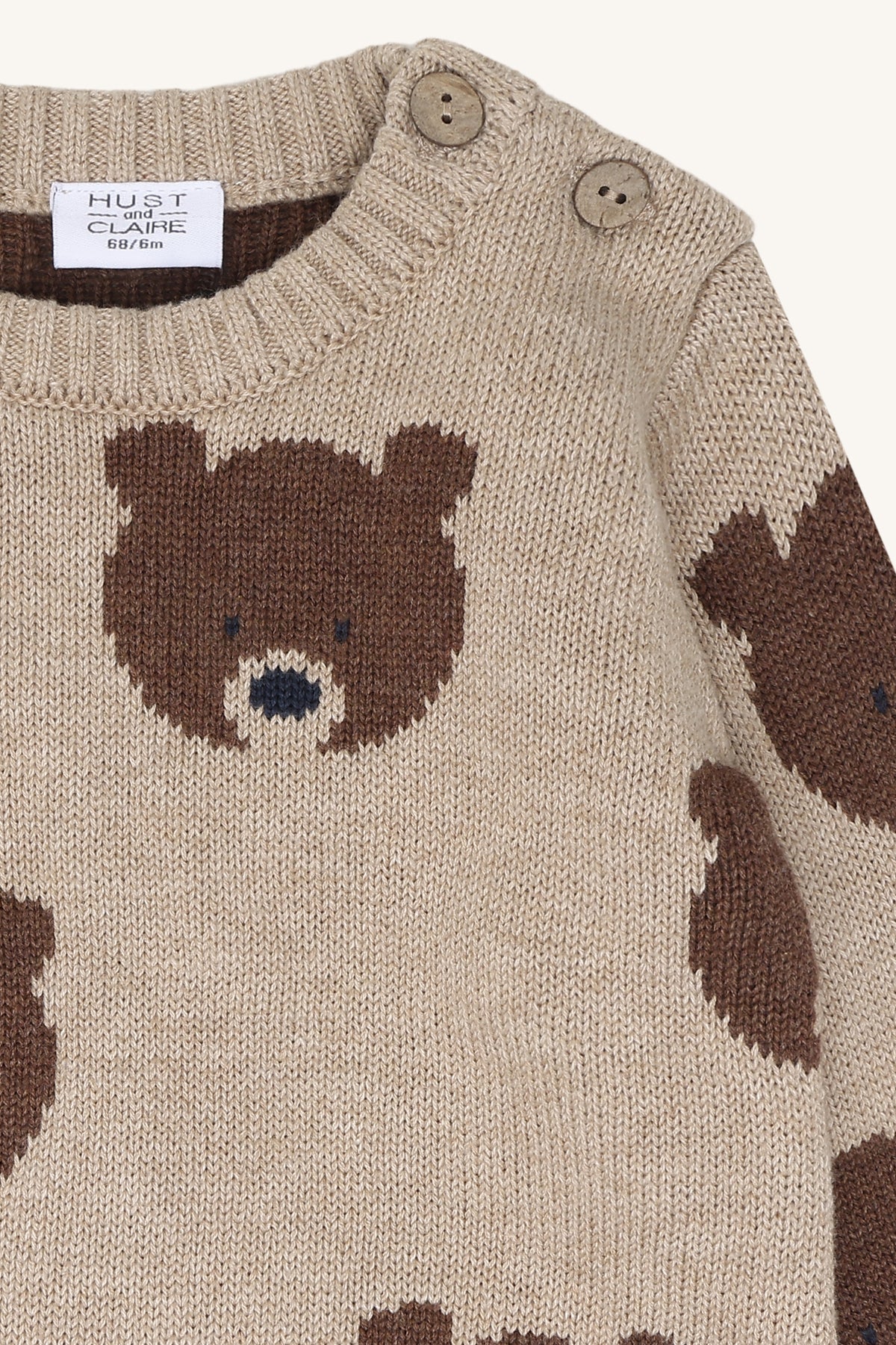 Hust & Claire - sweater Pilou Bear - beige melange