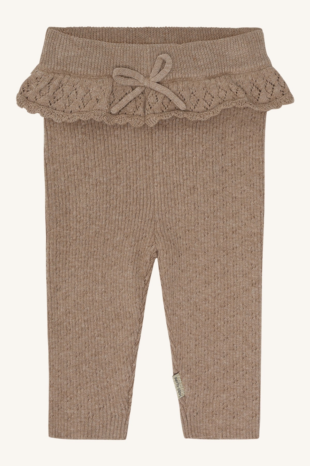 Hust & Claire - knit pants ruches - biscuit