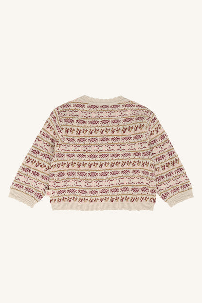 Hust & Claire - nordic cardigan Cilja - beige melange