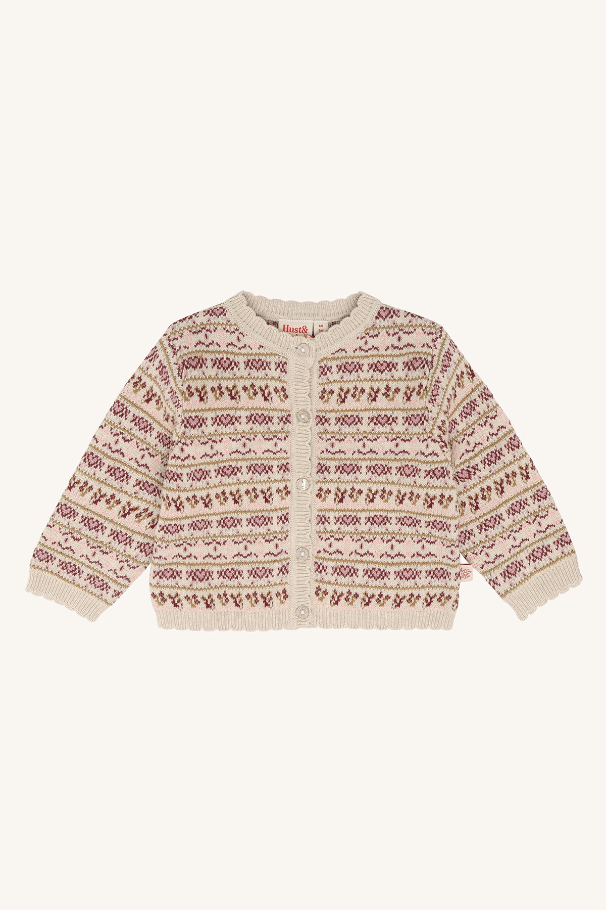 Hust & Claire - nordic cardigan Cilja - beige melange