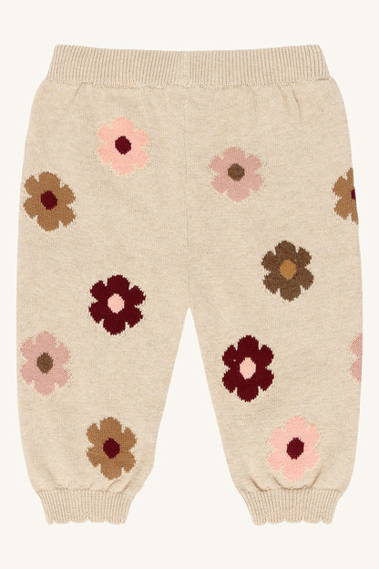 Hust & Claire - pants Lisa - beige melange flower