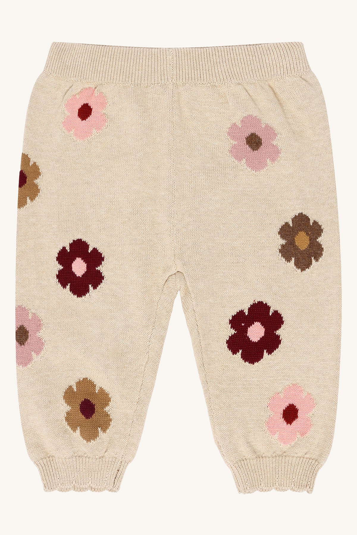 Hust & Claire - pants Lisa - beige melange flower
