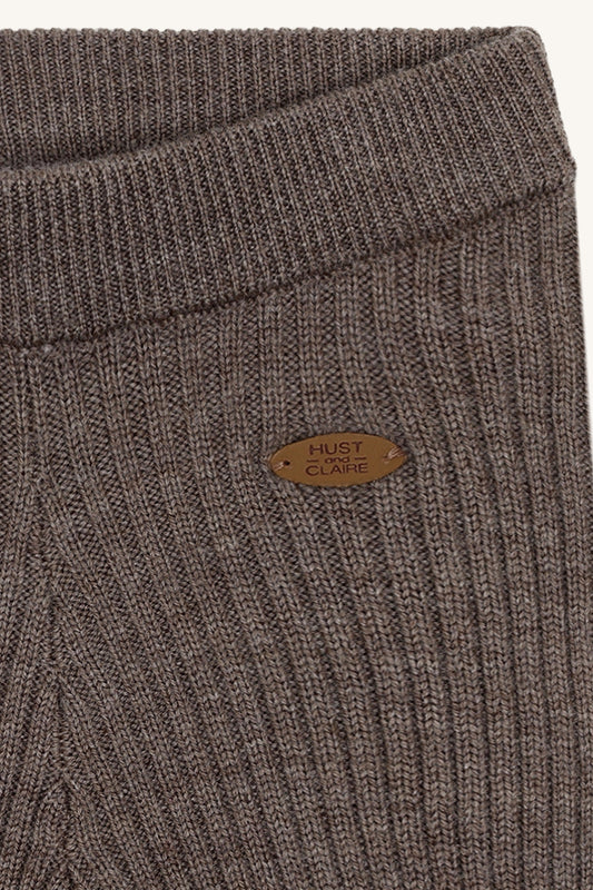 Hust & Claire - wool rib legging Lui - deer melange