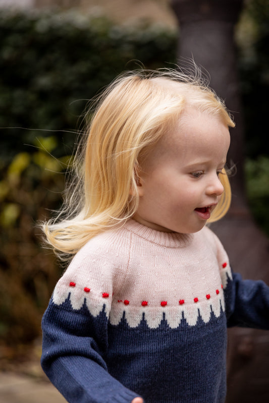 Copenhagen Colors - cupcake classic jumper - navy/pink combi