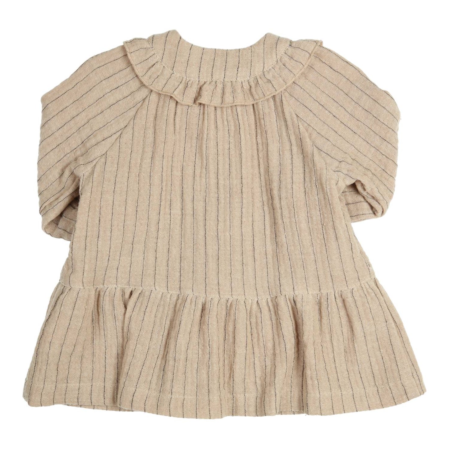 GYMP - dress Freda - beige/anthracite stripe