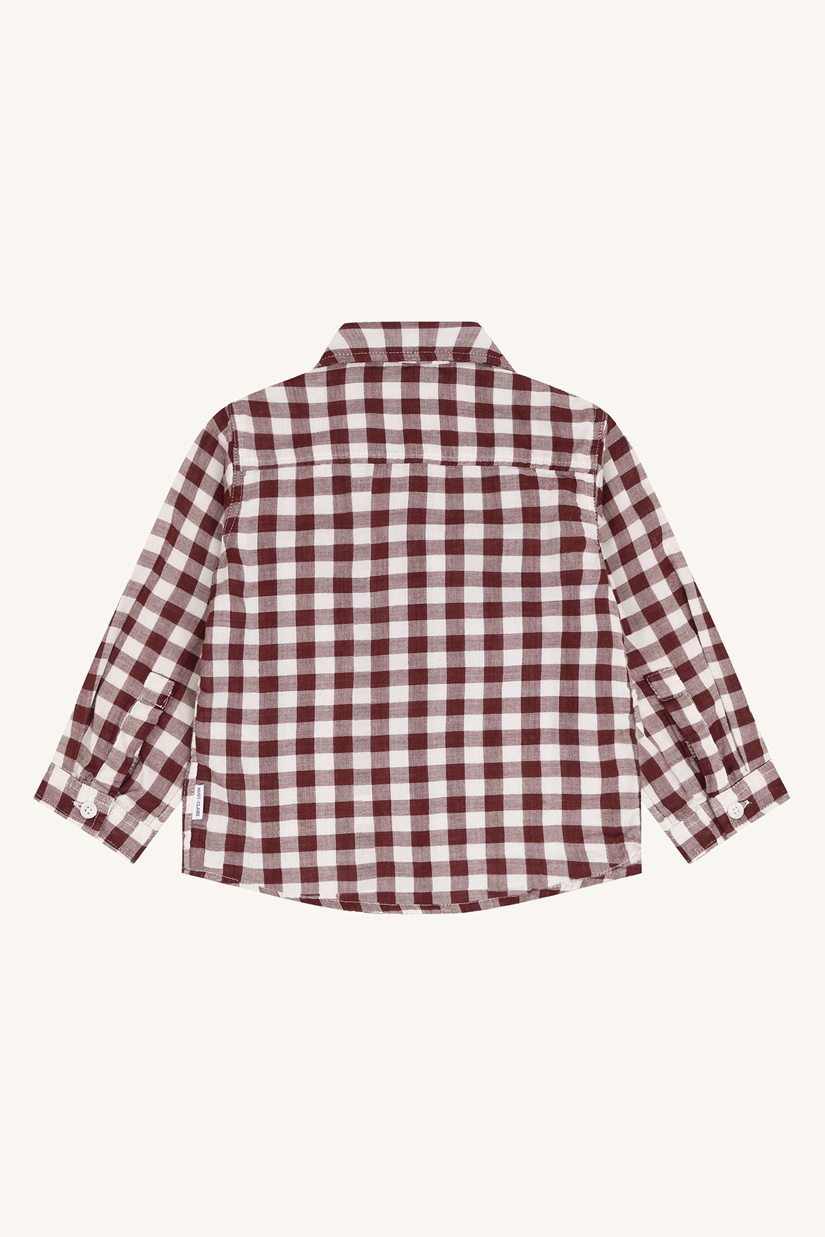 Hust & Claire - gingham square blouse Ravn - red chocolate