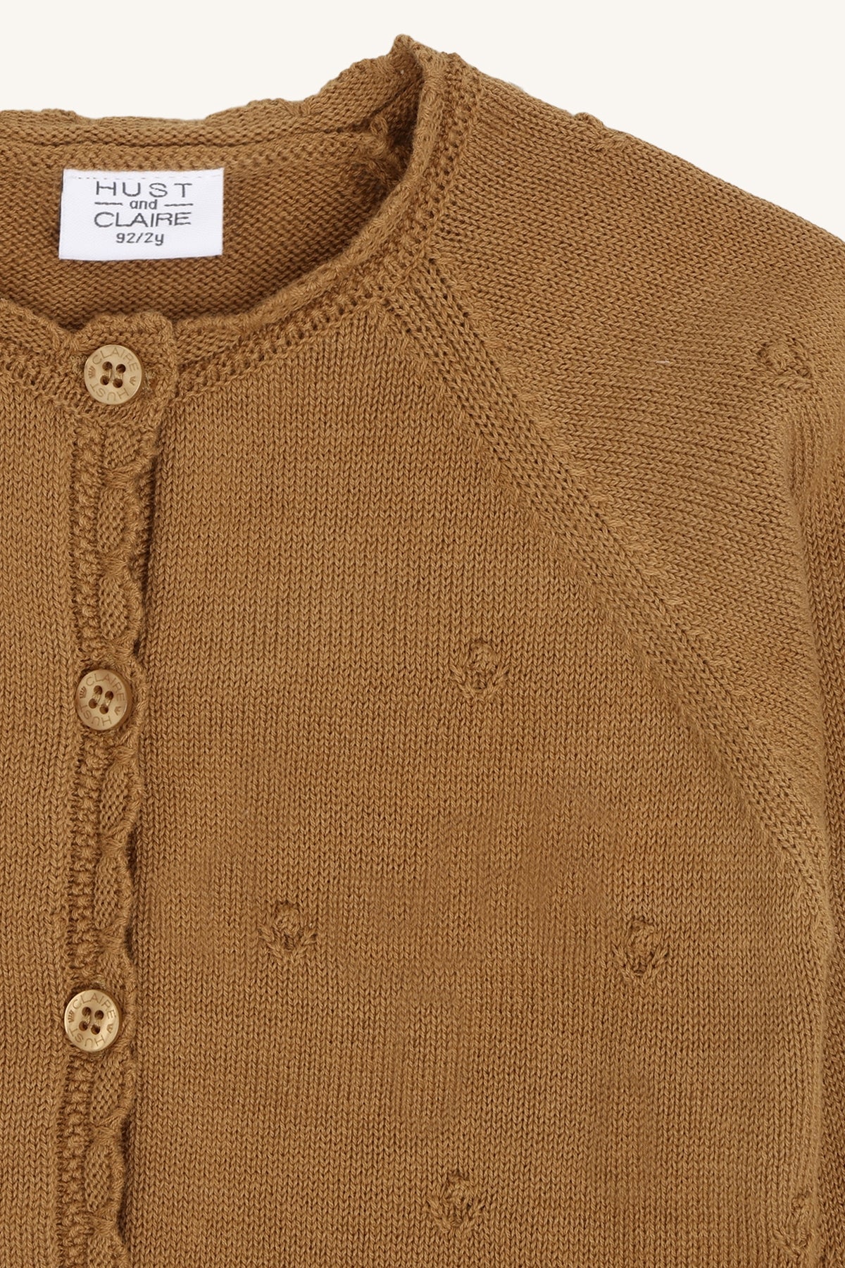 Hust & Claire - pointelle cardigan Cilja - chipmunk