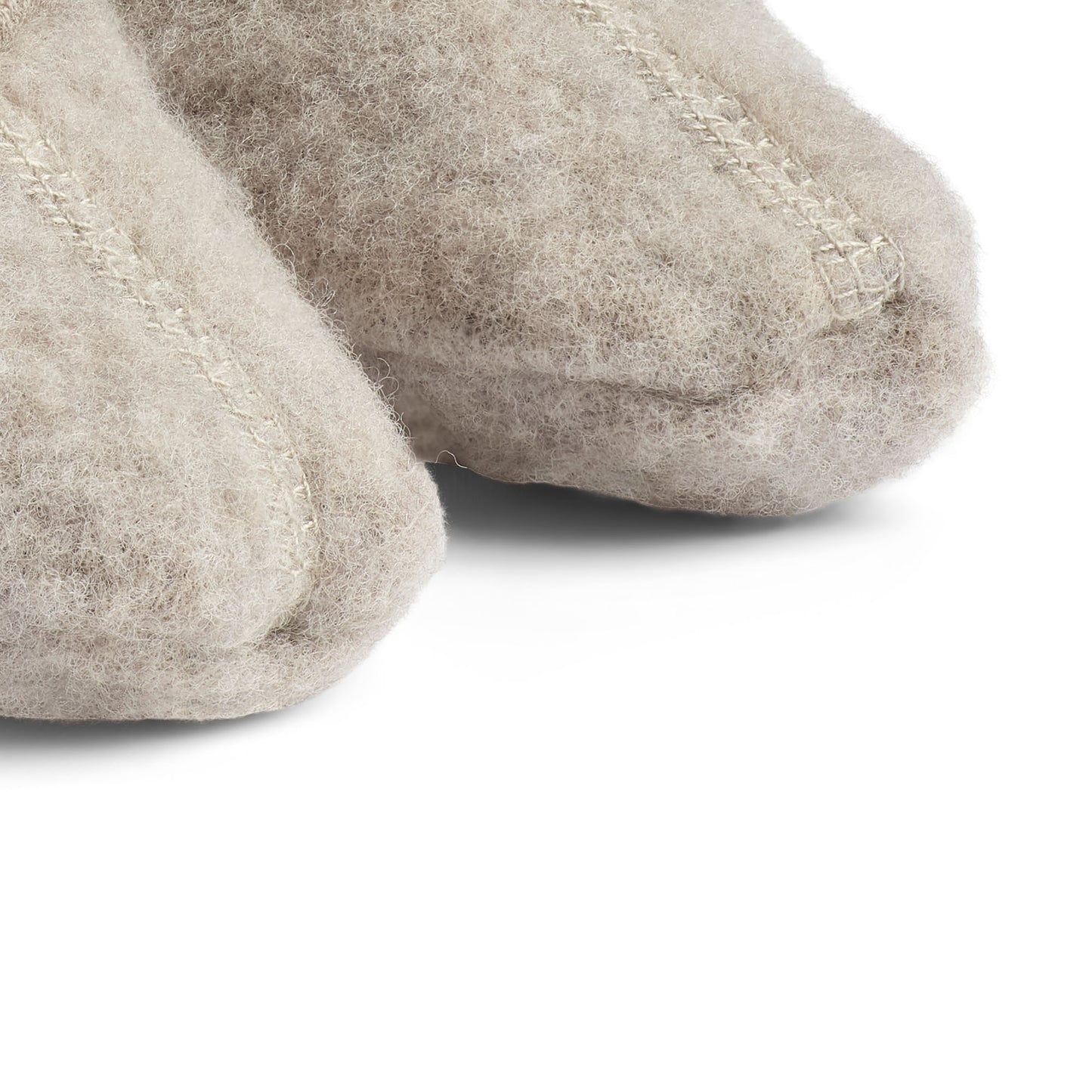 Wheat - merino wool fleece booties Lei - khaki melange