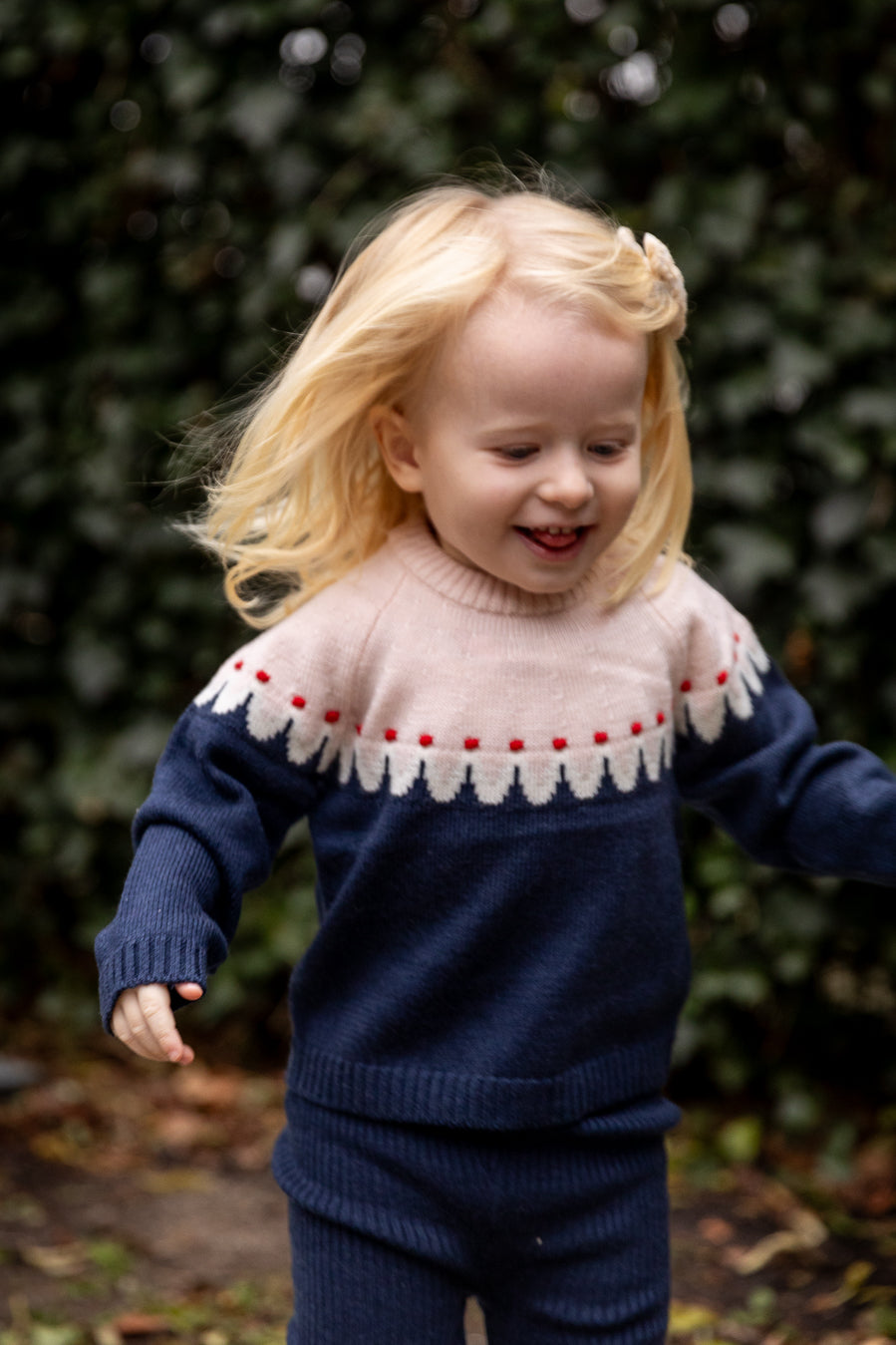 Cupcake classic jumper - navy/pink combi