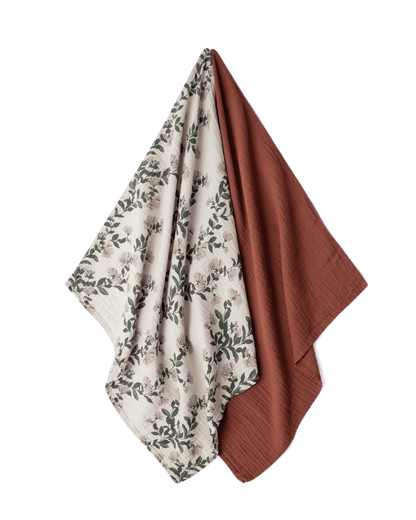 Honeysuckle muslin swaddles S ~ 2pcs