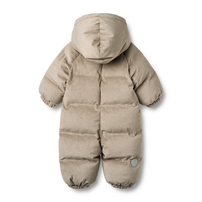 Wheat - puffer snowsuit baby Nallo - grey stone