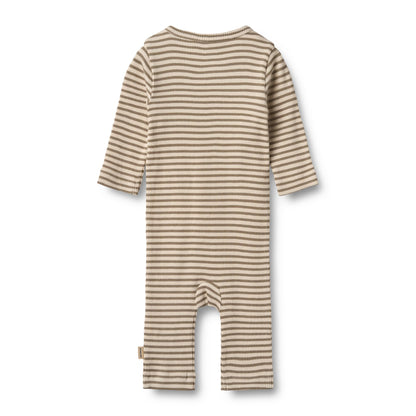 Wheat - wrapsuit Everest - stone stripe