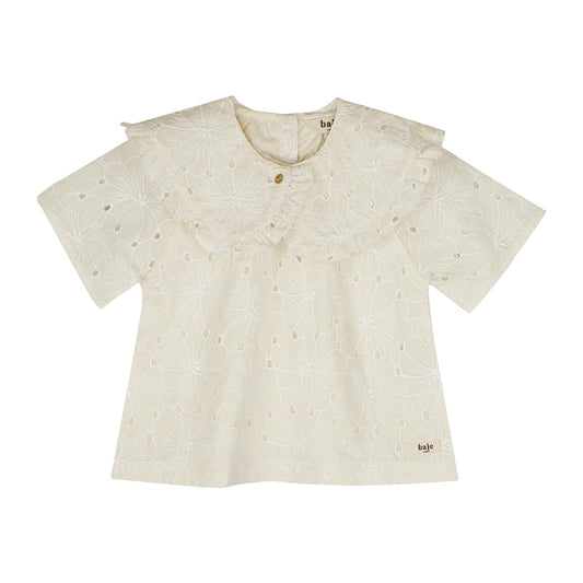 Baje Studio - embroidery blouse Alvora - crėme oat