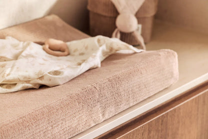 Jollein - aankleedkussenhoes cloudy rib 50x70cm - milky coffee