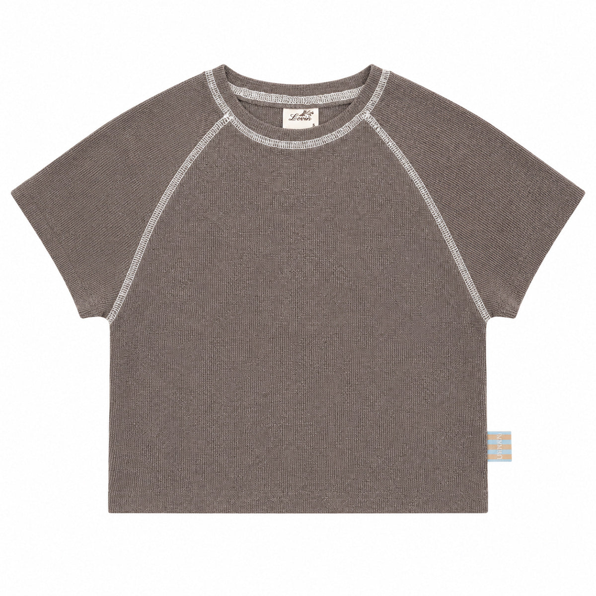 Korean Brands - air mesh tee - mocha taupe