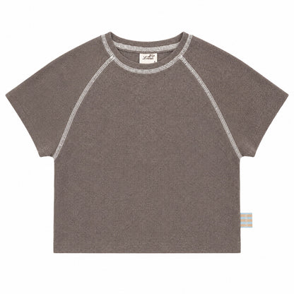 Korean Brands - air mesh tee - mocha taupe