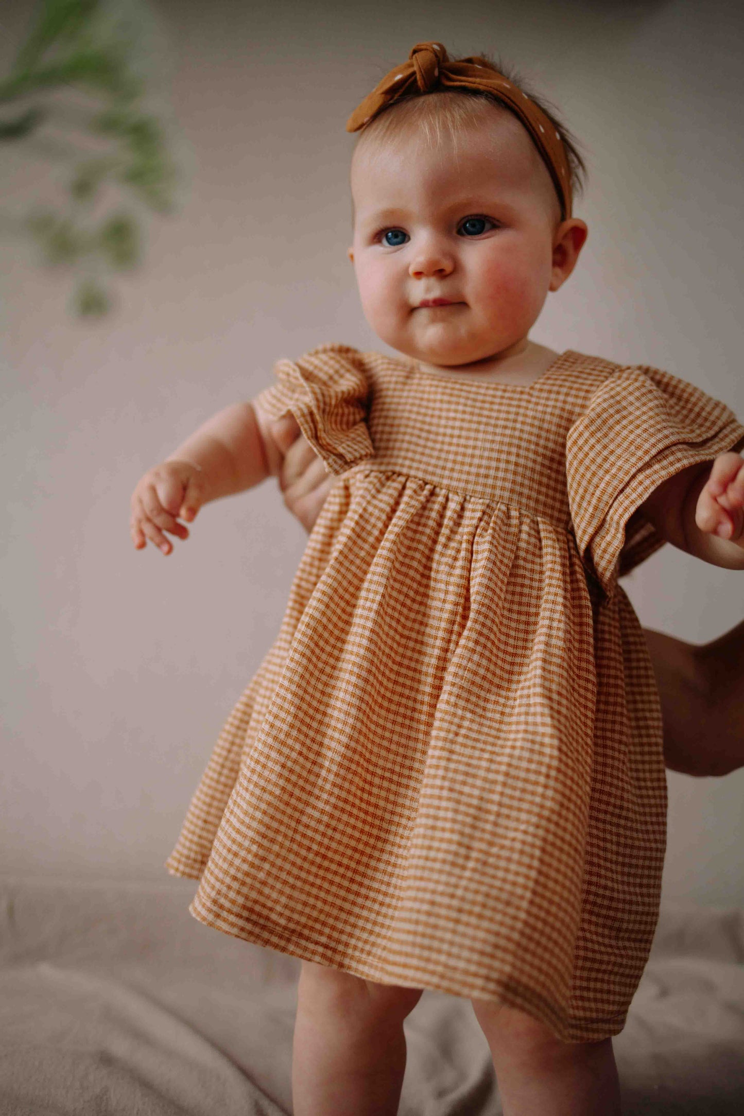 Riffle Amsterdam - dress Amber - camel brown square