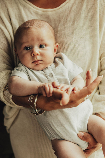 Linen bodysuit Hervey ~ baby blue