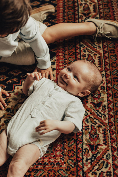 Linen bodysuit Hervey ~ baby blue