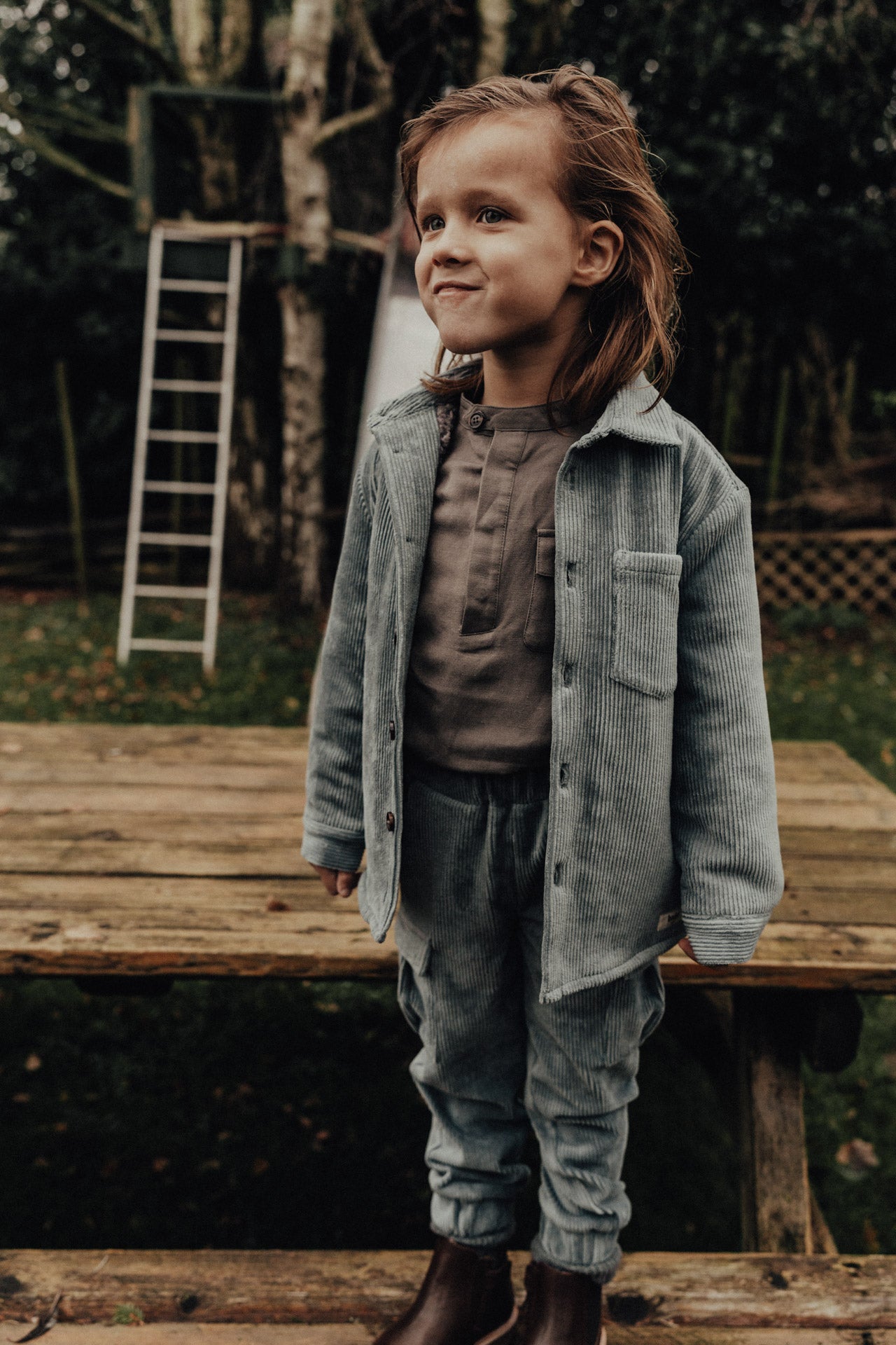 Corduroy pants Woolwich ~ greyish blue