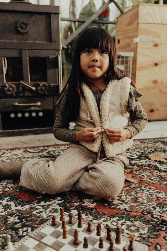 Baje Studio - teddy gilet Syon - crème