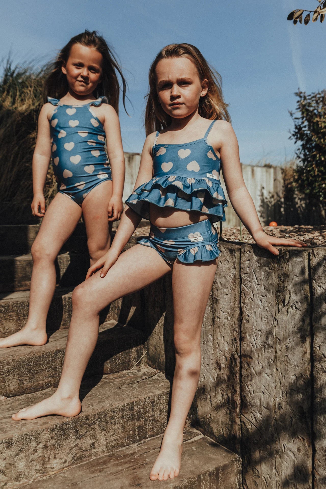 Baje Studio - bikini Ella - blue denim hearts