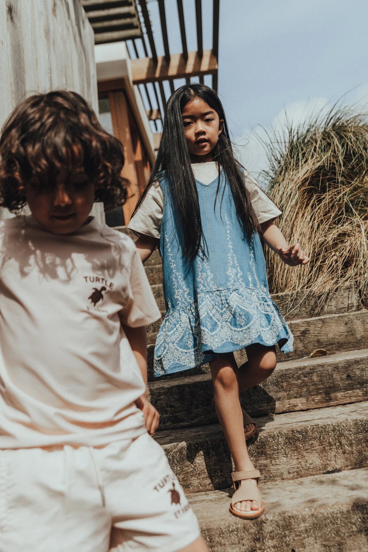 Baje Studio - dress Saartje - denim blue