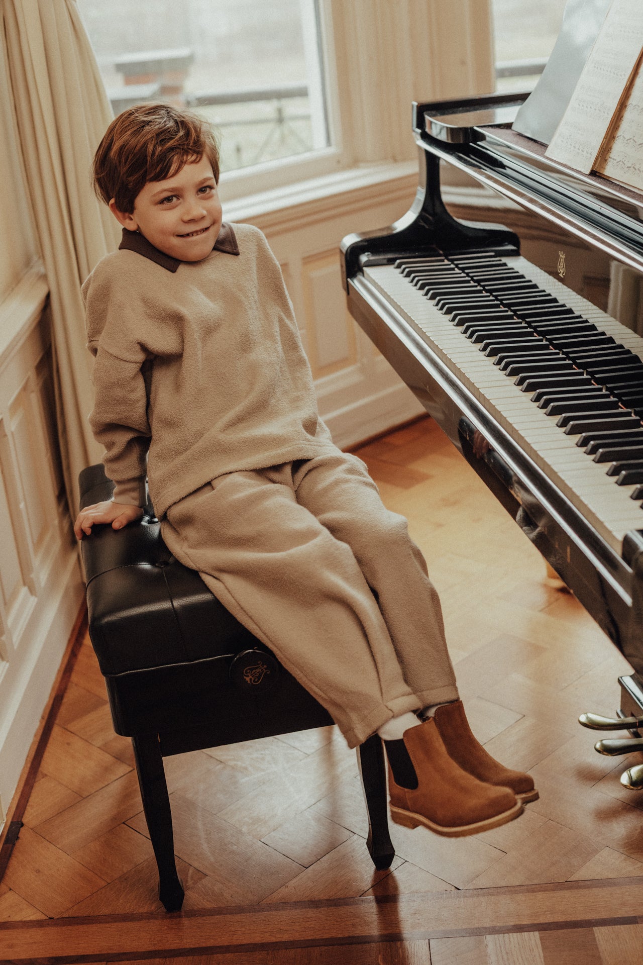 PREORDER - Baje Studio - wide pants Bino - taupe light