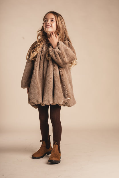 Baje Studio - faux fur dress Bowe - beige