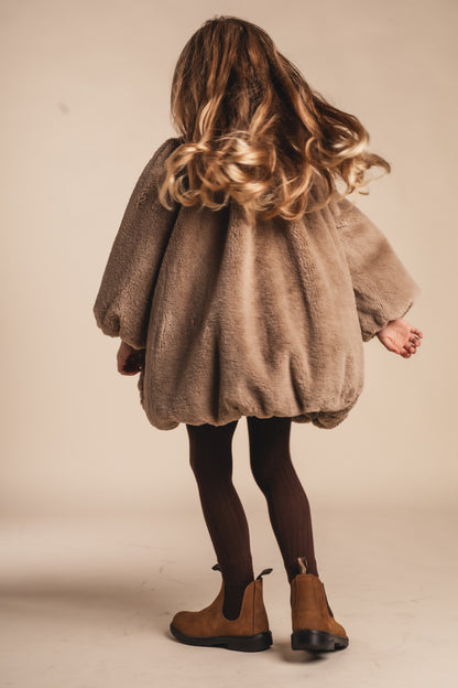 Baje Studio - faux fur dress Bowe - beige