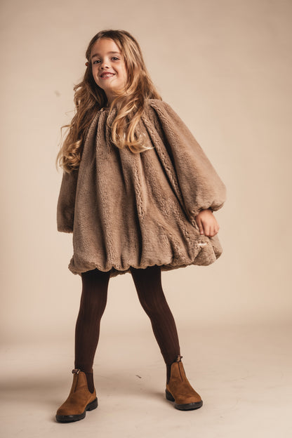 Baje Studio - faux fur dress Bowe - beige