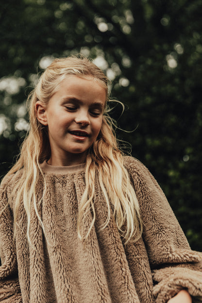 Baje Studio - faux fur dress Bowe - beige