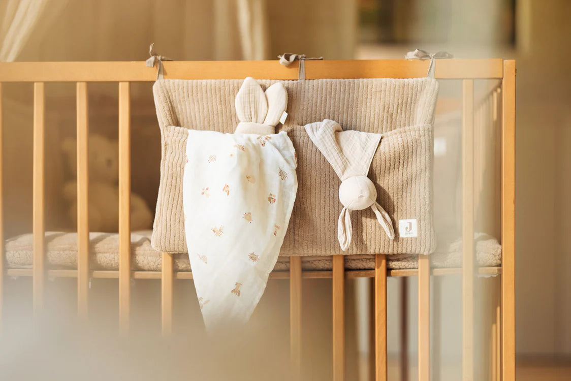 Jollein - boxopbergzak organizer cloudy rib - Milky Coffee