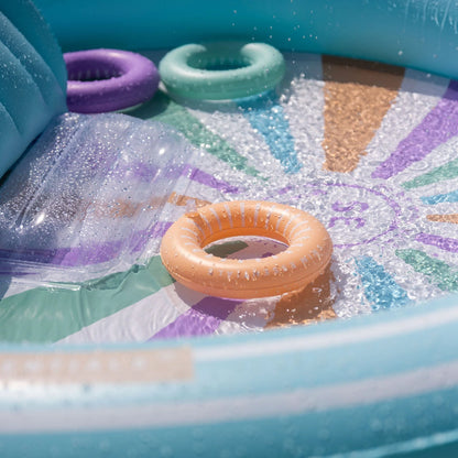 Swim Essentials - adventure pool w/ slide - Bright Waves Rainbow