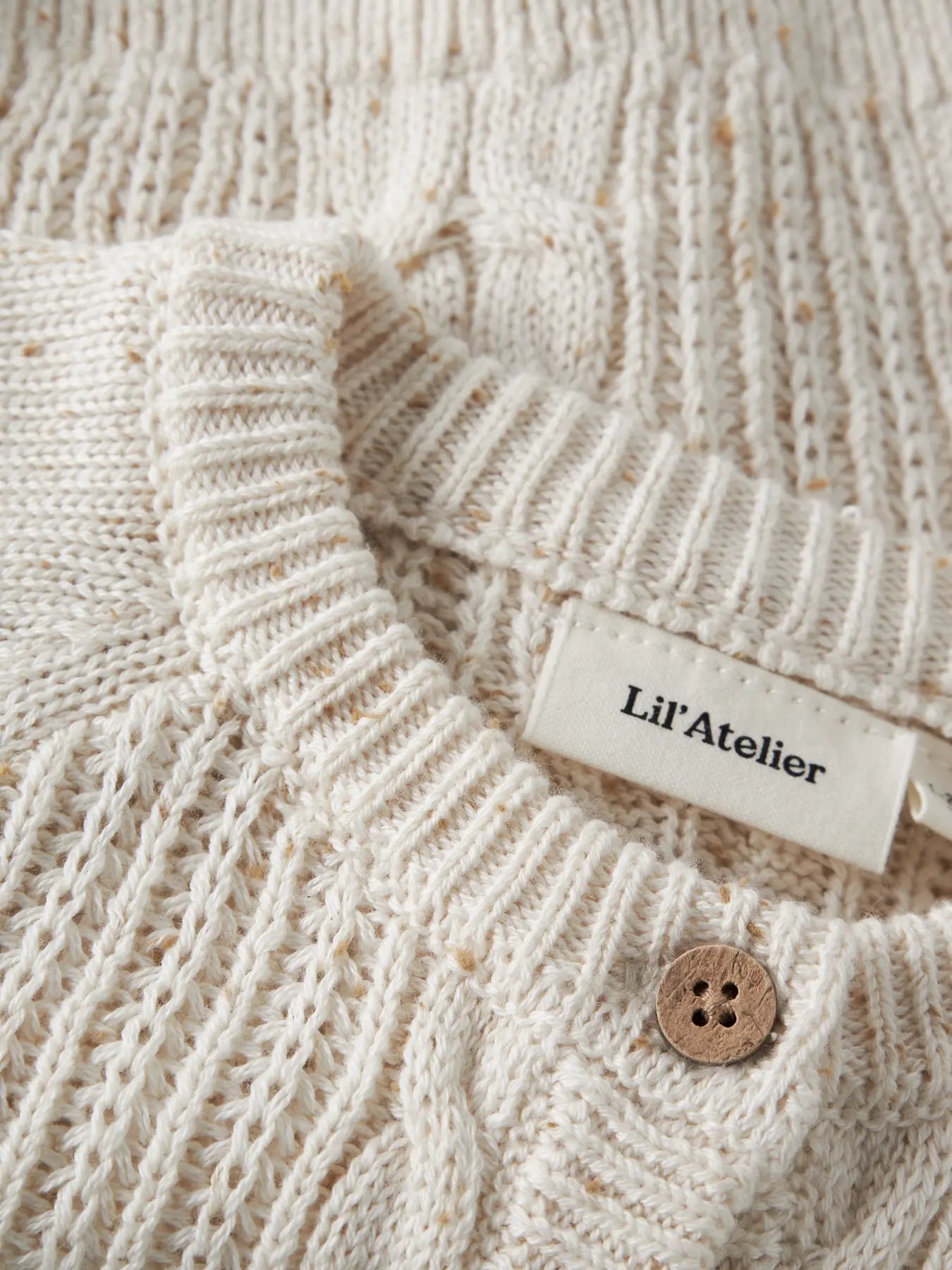 Lil'Atelier - cable knit cardigan Galto - turtledove