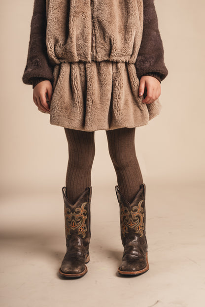 Baje Studio - faux fur skirt Cez - beige